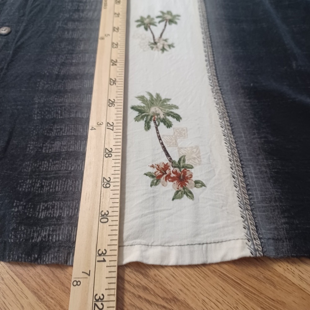 Batik Bay Hawaiian Shirt Black Short Sleeve Button Up Palm Tree Men's Size 2XL - Picture 9 of 10